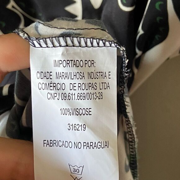 Rare Farm Rio Mystic Scarf Midi Black Shirt Dress Lenzing Wrap Size XS - Picture 15 of 15